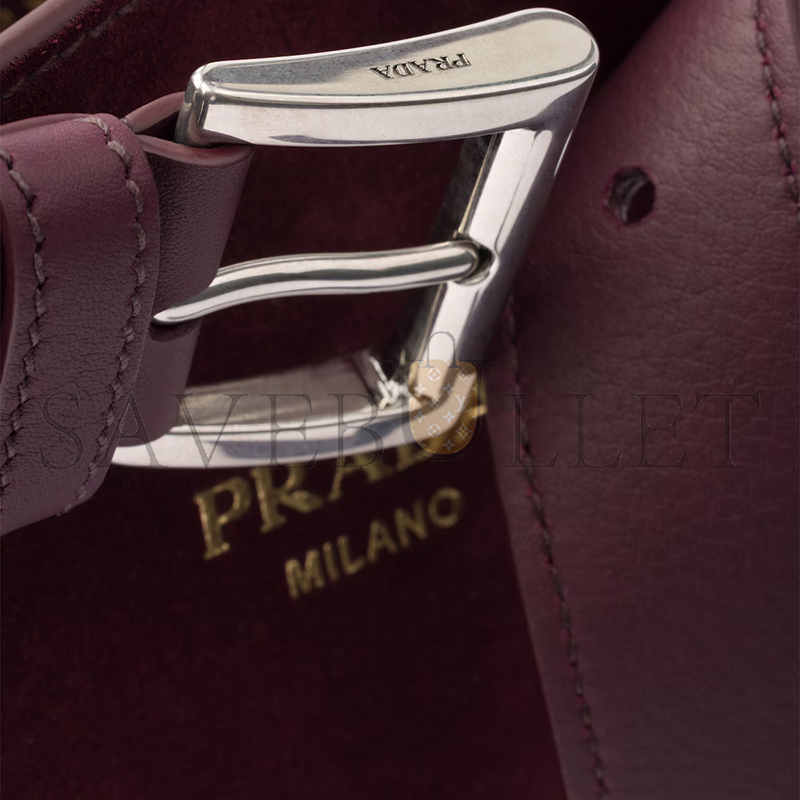 PRADA BUCKLE MEDIUM SUEDE BAG WITH BELT 1BA434 (32*23*11cm)